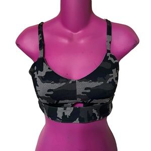 Fabletics Malindi grey camouflage sports bra